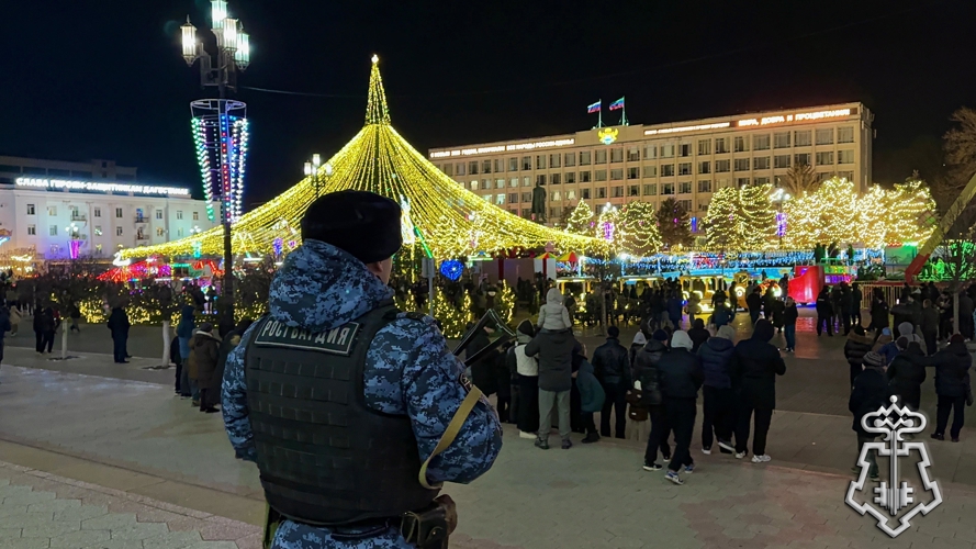 Росгвардейцы обеспечили безопасность во время новогодних и рождественских праздников в Дагестане
