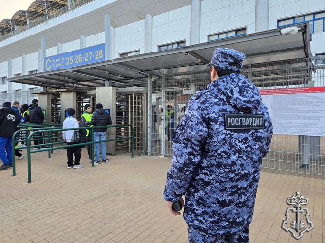 В Дагестане росгвардейцы обеспечили безопасность футбольного матча РПЛ
