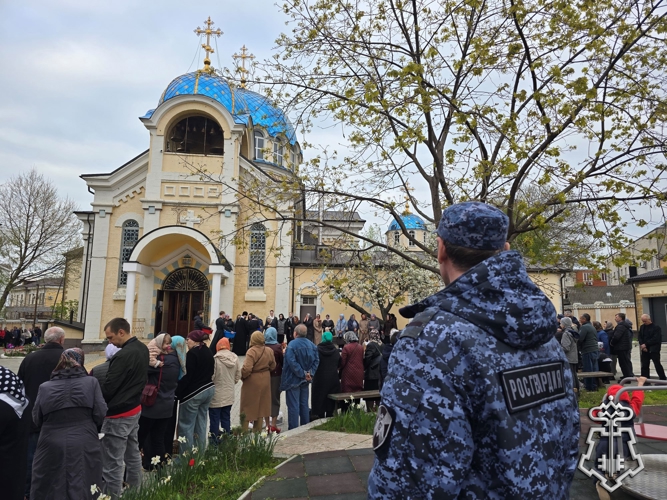 Росгвардия обеспечила безопасность во время празднования Пасхи в Дагестане