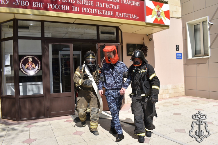 В Дагестане прошло пожарно-тактическое занятие Росгвардии и МЧС (видео)