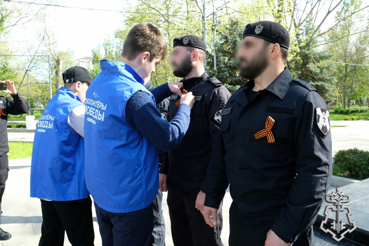 В Дагестане с участием Росгвардии прошла всероссийская акция «Георгиевская ленточка»