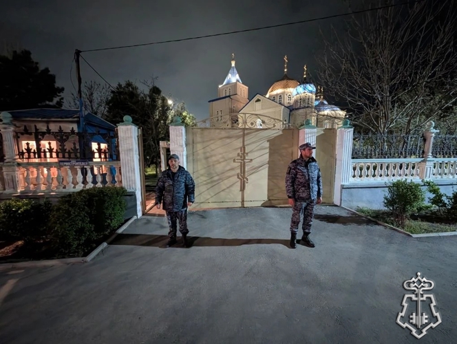 Росгвардия обеспечила безопасность во время празднования Пасхи в Дагестане